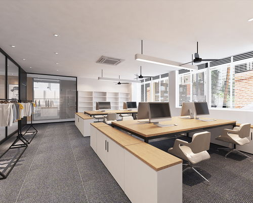 贵阳办公室装修设计1000平现代风格效果图